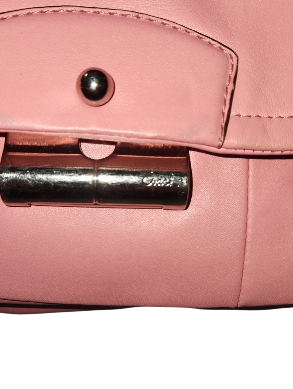 Coach Pink Leather Shoulder Bag Magnetic Fliplock Flap Hobo Purse - Picture 5 of 14